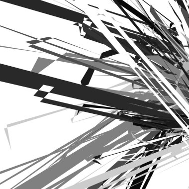 kaotik elemanları ile geometrik desen