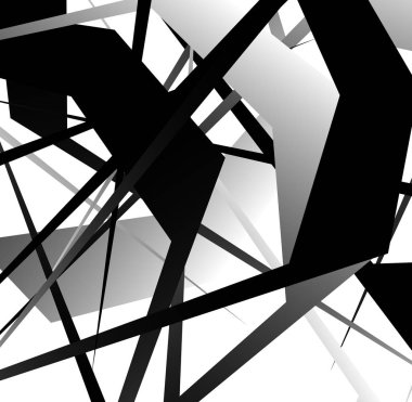 Soyut dağınık şekiller desen