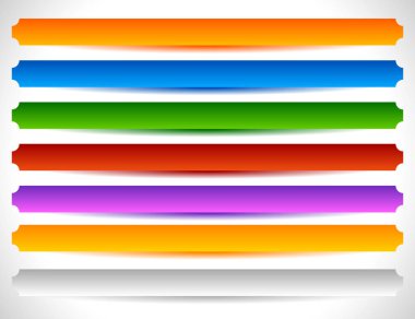 Web dikdörtgen düğmeleri kümesi