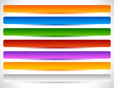 Web dikdörtgen düğmeleri kümesi