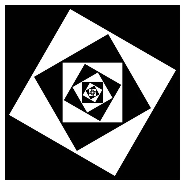 Elemento geométrico com quadrados rotativos internos — Vetor de Stock