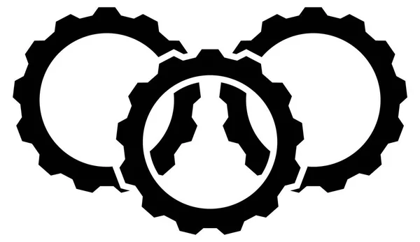 Gear wheel icons — Stock Vector