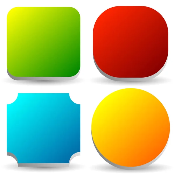 Button shapes set — Stock Vector