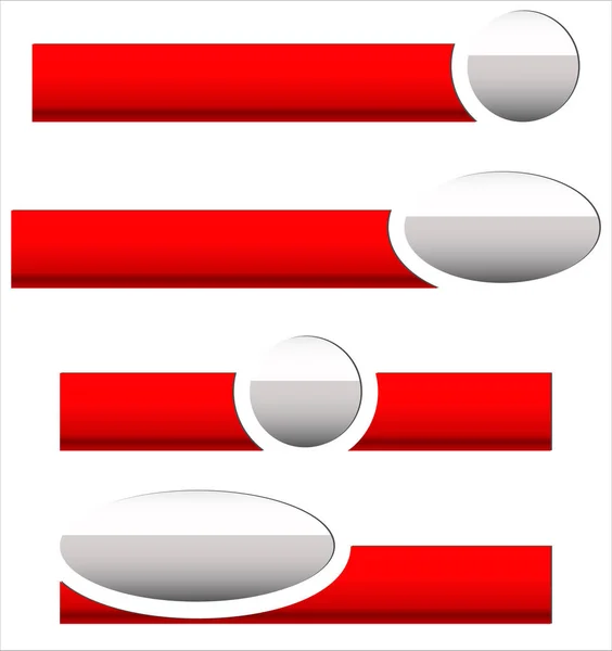 Набір веб-кнопок прямокутної форми — стоковий вектор