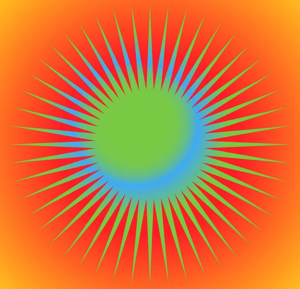 Ljusa solen illustration — Stock vektor