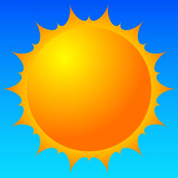 Illustratie van de stralende zon — Stockvector