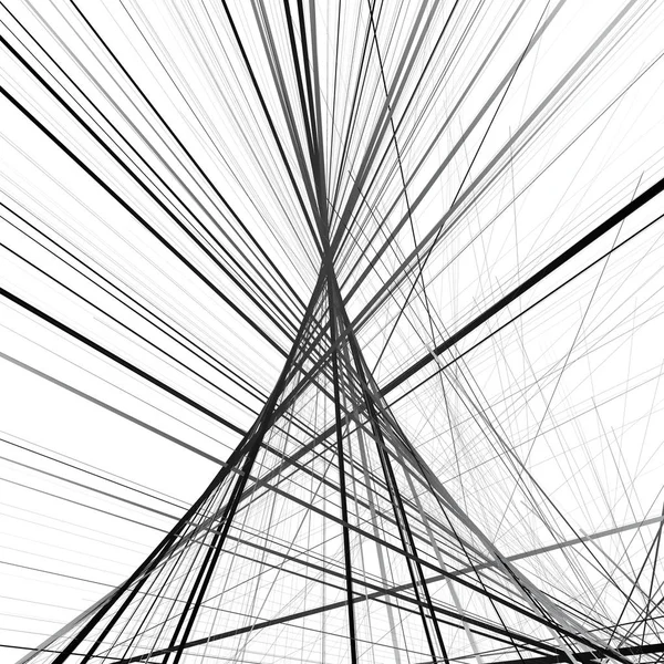 Modèle de lignes aléatoires chaotiques — Image vectorielle