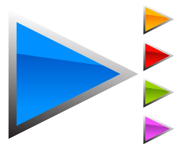 Formes de flèches en différentes couleurs — Image vectorielle
