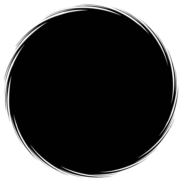 Élément noir et blanc dans un style circulaire — Image vectorielle