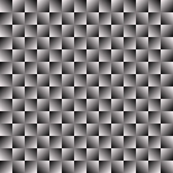 Pola mosaik hitam dan putih - Stok Vektor