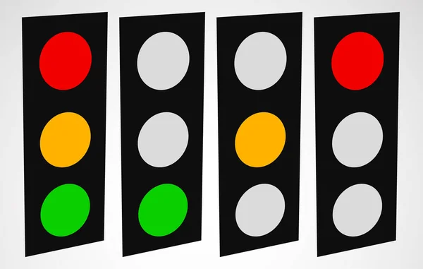 Traffic light icons — Stock Vector