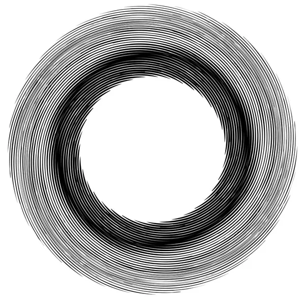Lignes radiales avec distorsion rotative . — Image vectorielle