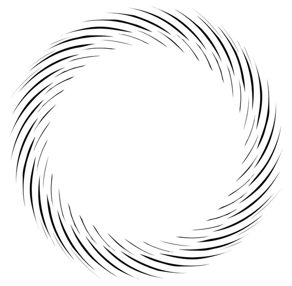 Radial lines with rotating distortion. — Stock Vector