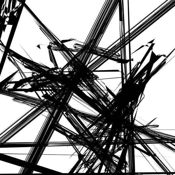 Geometrisches Muster mit chaotischen Elementen — Stockvektor