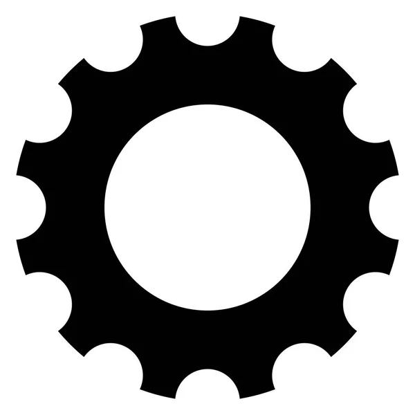 Illustration du symbole de roue dentée — Image vectorielle