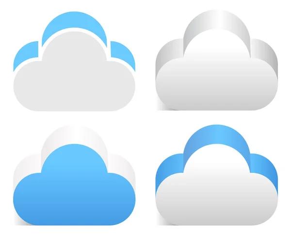 Wolkensymbole gesetzt — Stockvektor