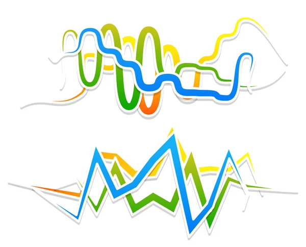 Řádky s mávání efekt — Stockový vektor