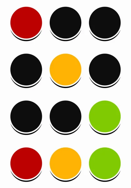 Traffic light icons — Stock Vector