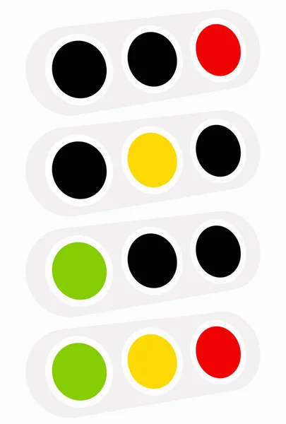 Traffic light icons — Stock Vector