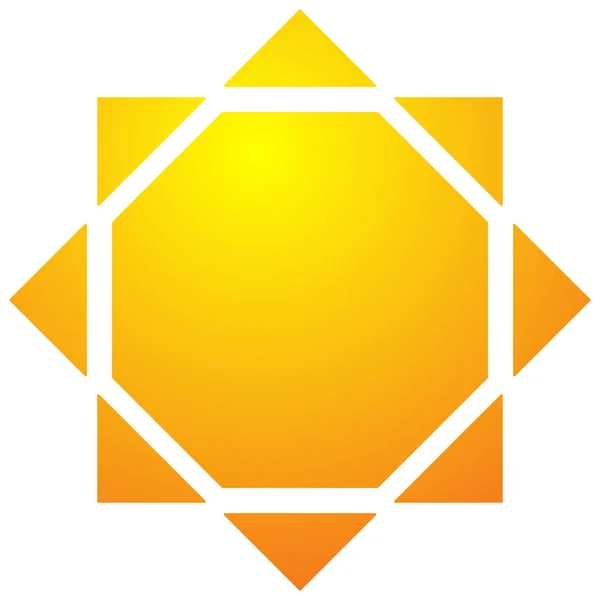 Ilustración brillante del sol — Vector de stock