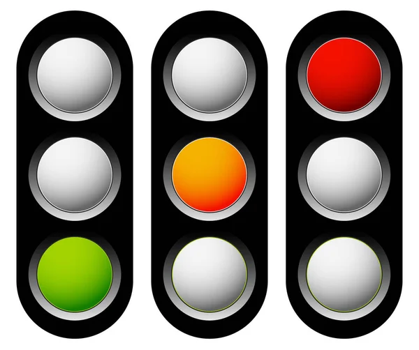 Traffic light icons — Stock Vector