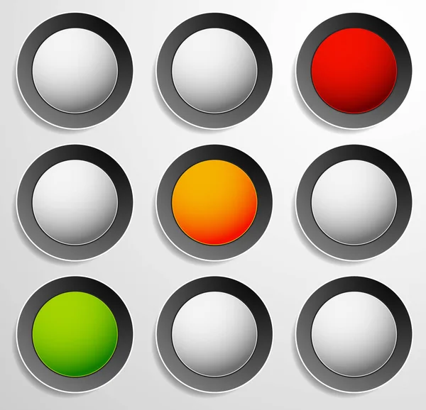 Semafor ikony — Stockový vektor