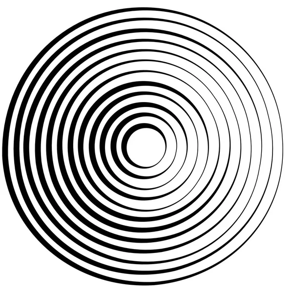 Radiale lijnen met roterende vervorming. — Stockvector