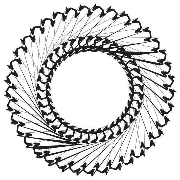 Série d'éléments géométriques radiaux — Image vectorielle