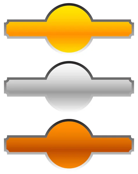 Arany, ezüst és bronz emléktáblákat — Stock Vector