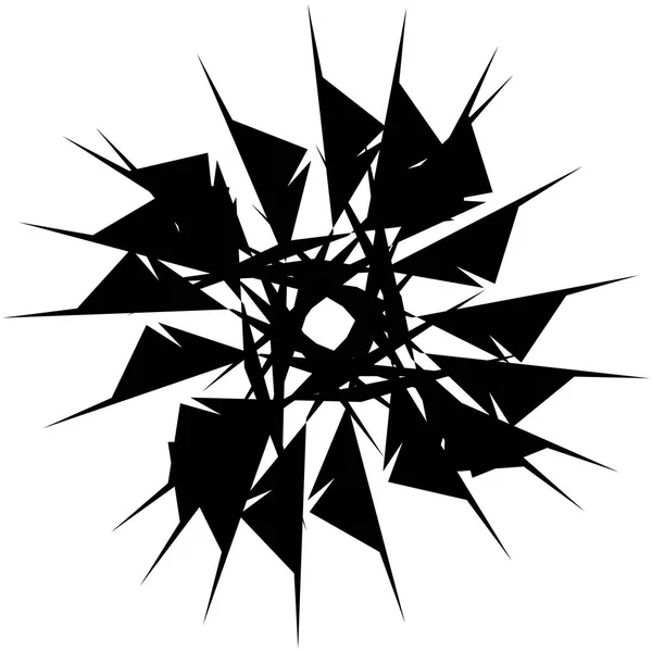 Serie di elementi geometrici radiali — Vettoriale Stock