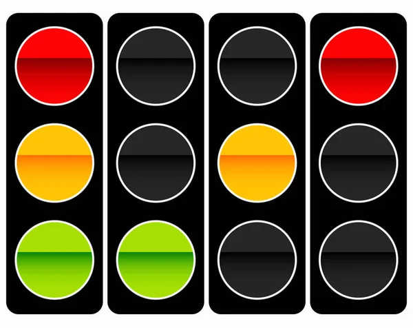 Traffic light icons — Stock Vector