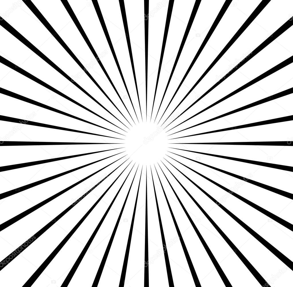 Radial lines starburst pattern 