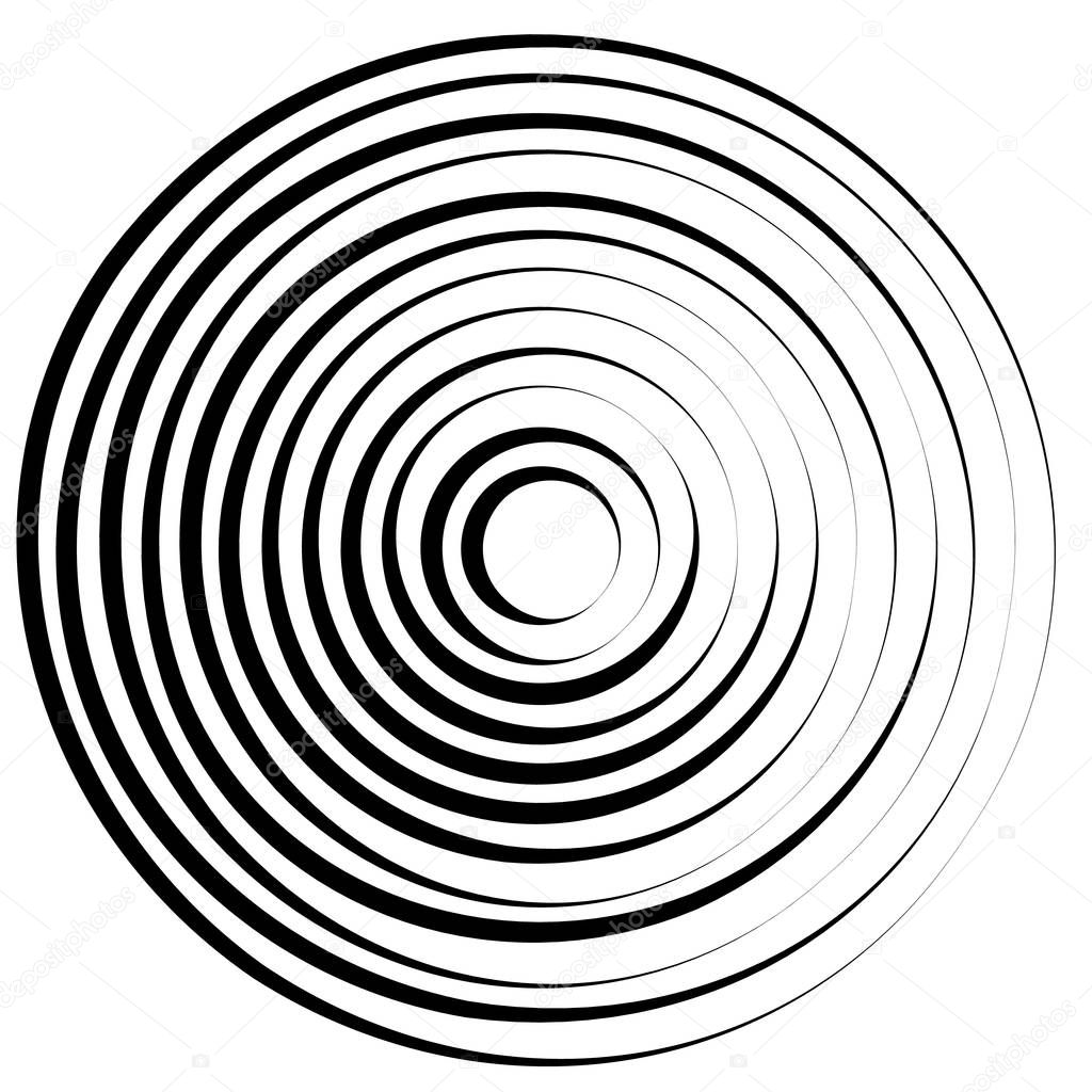 Radial lines with rotating distortion. 