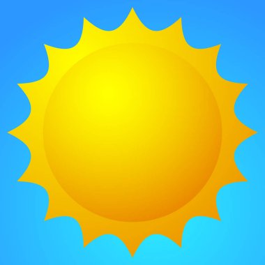 Parlak güneş illüstrasyon 