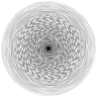 Bozulma dönen radyal çizgiler. 