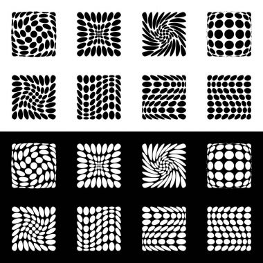 Bozuk kafes geometrik öğesi