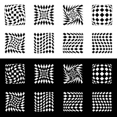 Bozuk kafes geometrik öğesi