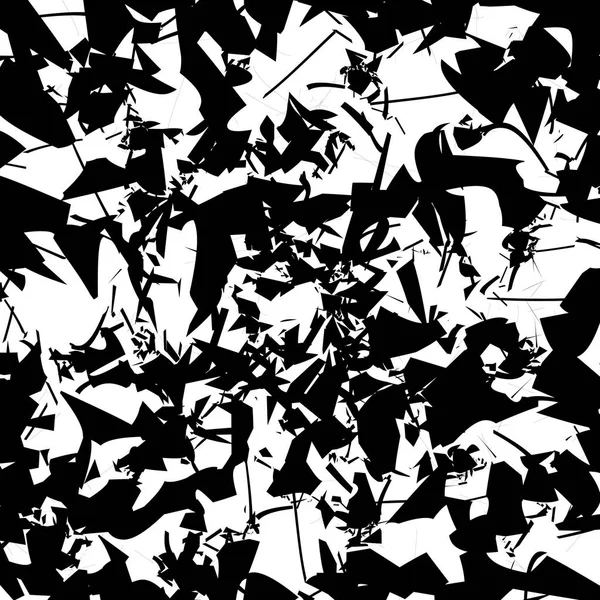Pola hitam dan putih berserakan - Stok Vektor