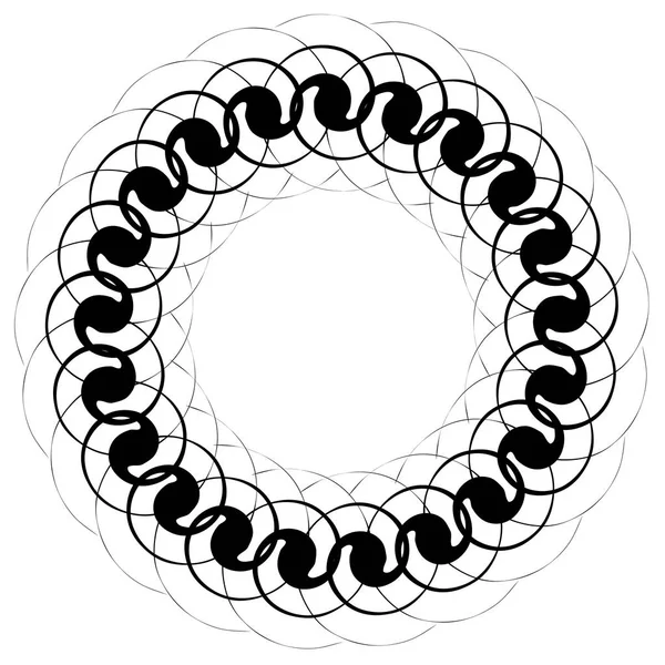 Urutan elemen geometris radial - Stok Vektor