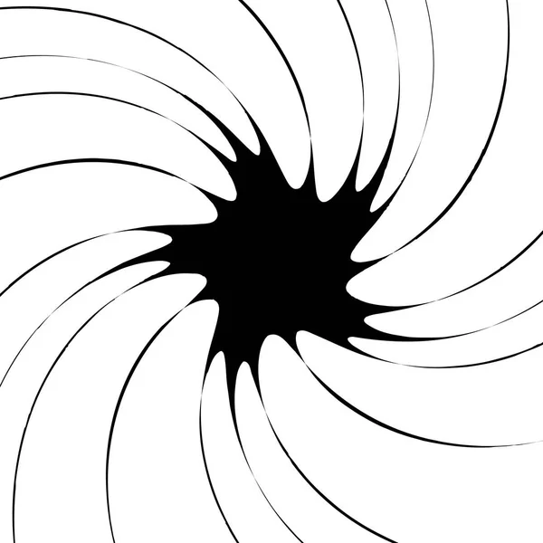 Série de elementos geométricos radiais — Vetor de Stock