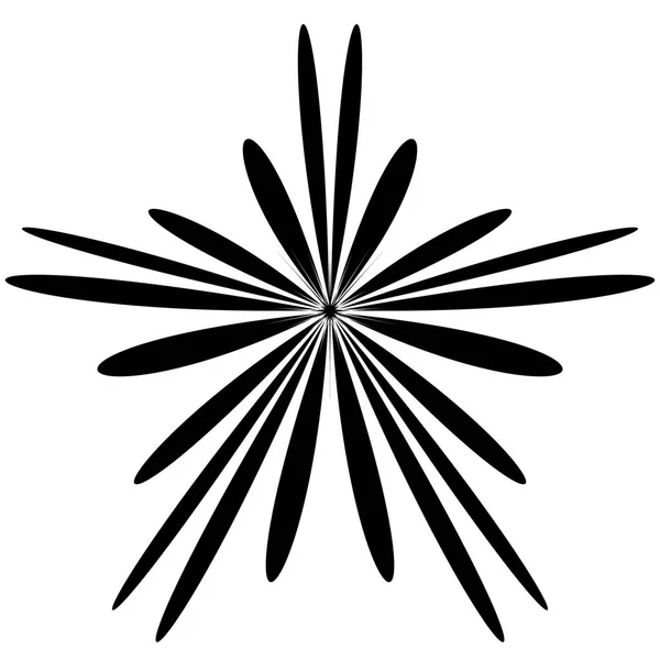 Serie de elementos geométricos radiales — Archivo Imágenes Vectoriales