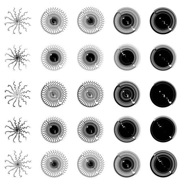 Éléments géométriques circulaires — Image vectorielle