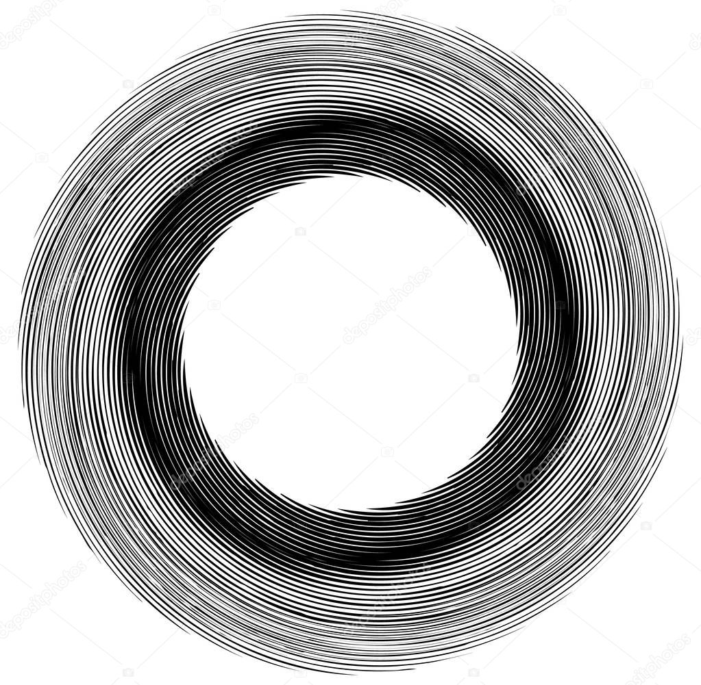 Radial lines with rotating distortion. 