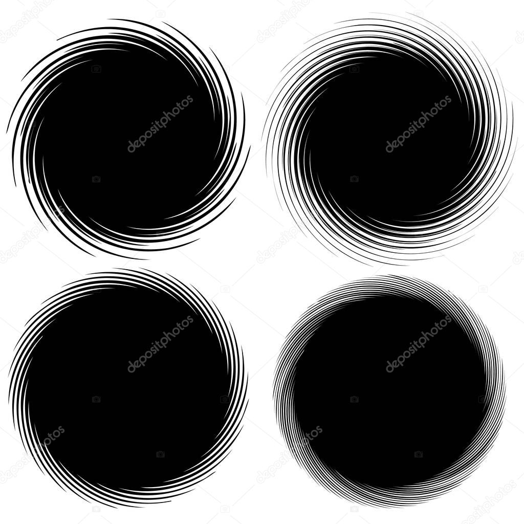 Abstract elements in radial style