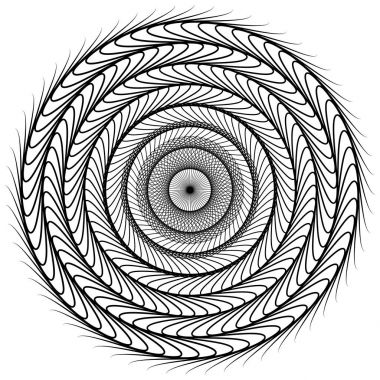 Dairesel geometrik motif. 