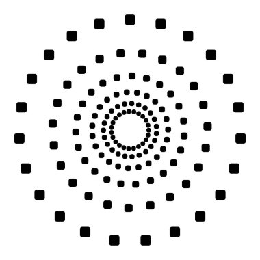 Dairesel geometrik motif. 