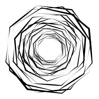 Soyut dairesel geometrik motif. 