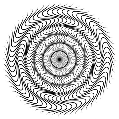 Soyut dairesel geometrik motif. 