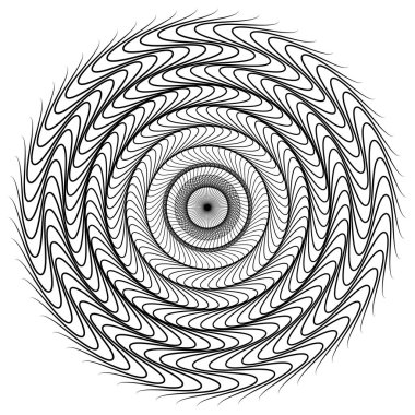 Soyut dairesel geometrik motif. 