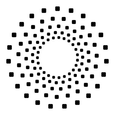 Soyut dairesel geometrik motif. 